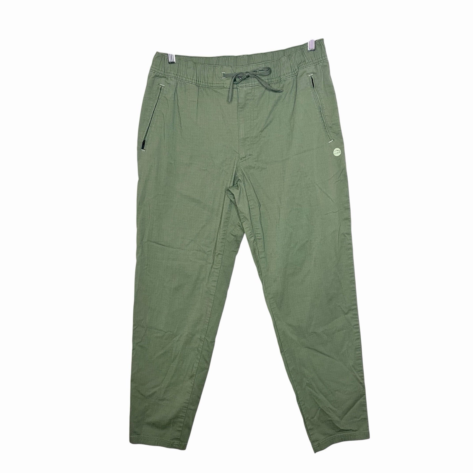 Ll Bean Explorer Ripstop Pants Comfort Waist Green Mens Size 30 Hiking Utility